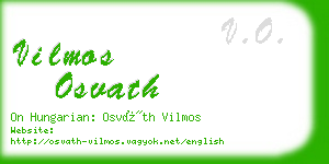 vilmos osvath business card